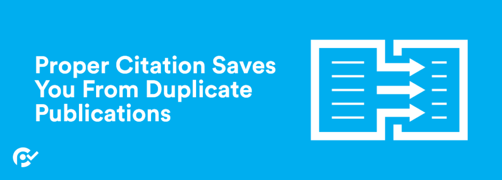Proper citation to save from duplication